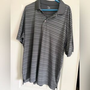 BCG Men's Polo Shirt in Dark Gray Stripes